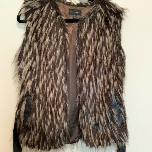 Dillards Brown Faux Fur Vest Faux 